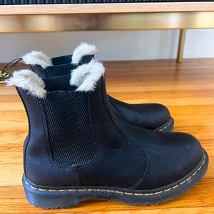 faux fur lined Doc Martens Chelsea boot bought at Bloomies in NYC